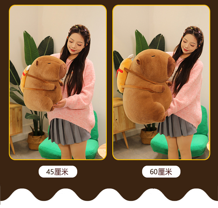 外贸新品卡皮巴拉公仔卡通烘焙系列水豚毛绒玩具抱枕娃娃机兑换品详情16