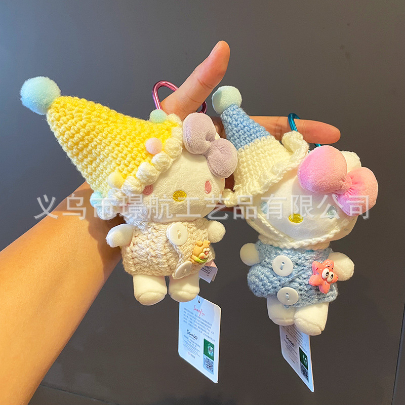 Authentic cute hellokitty small pendant, Kitty Cat bag pendant, cartoon plush toy keychain gift pic 6