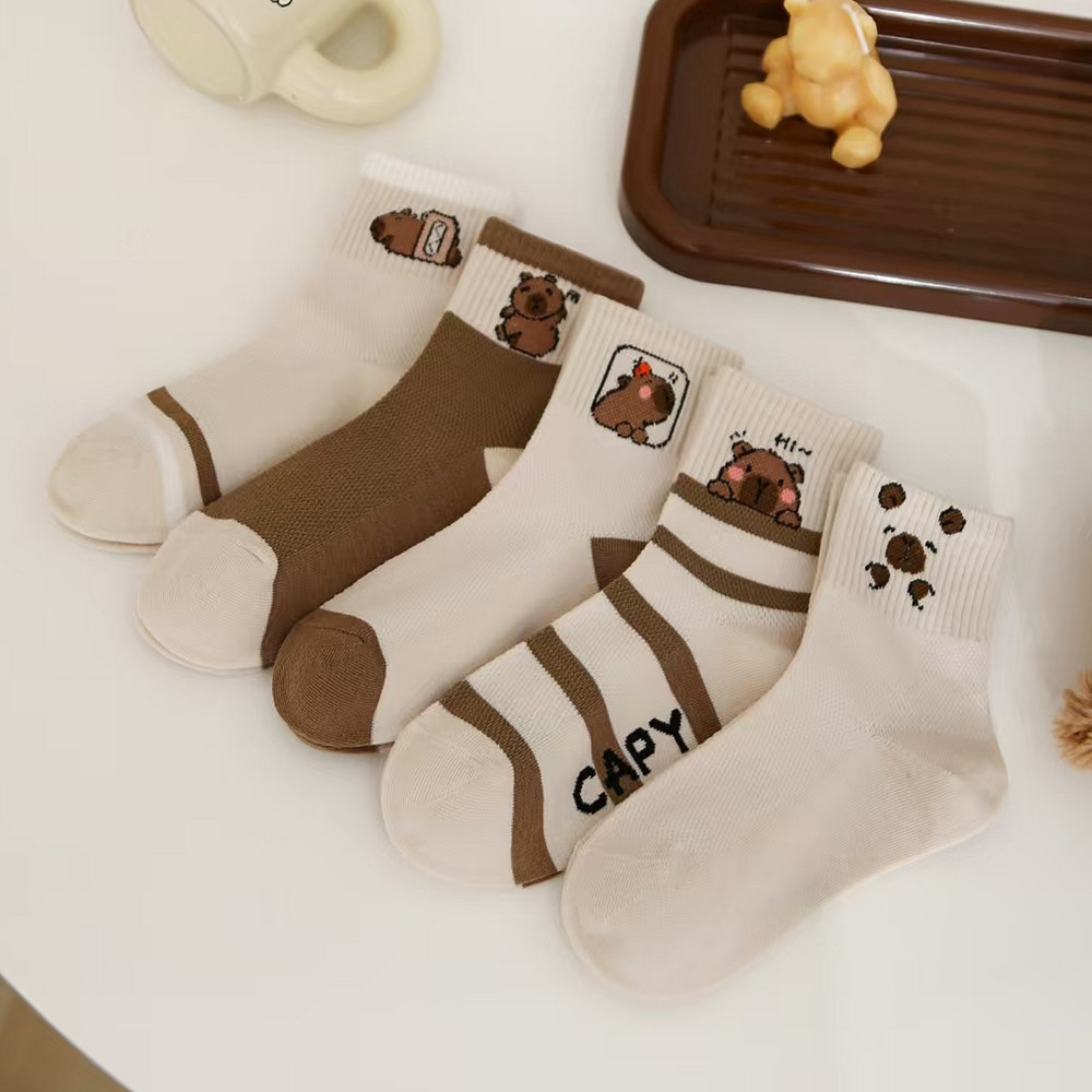 薄棉网眼宝宝袜子男童女童儿童中筒袜男女中筒卡通春夏新款棉袜详情2