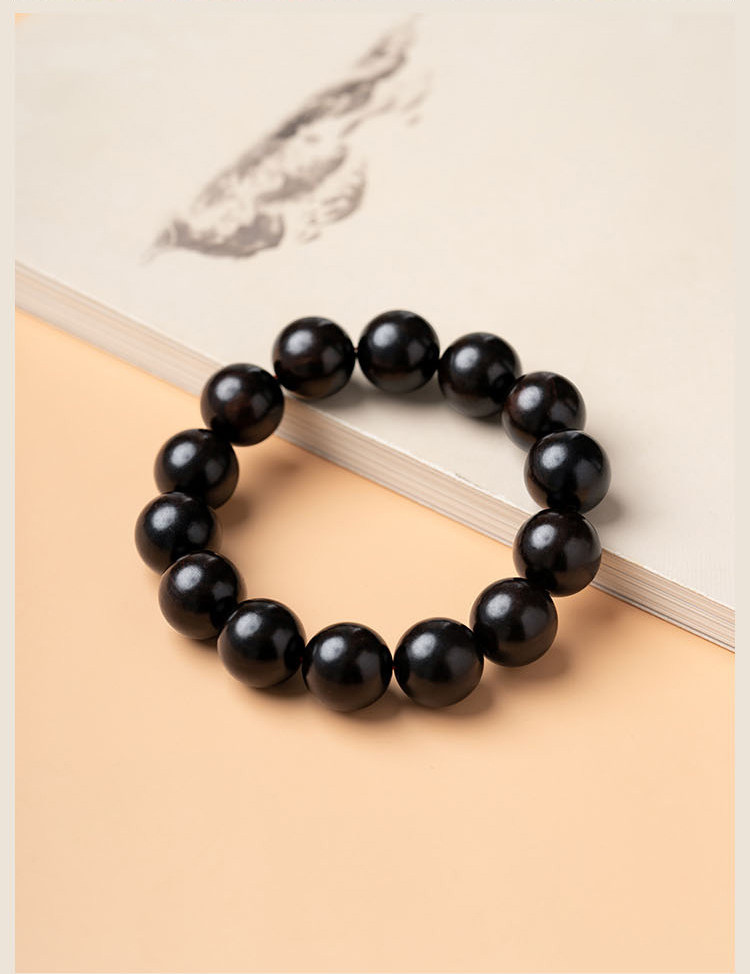 A complete set of genuine natural sandalwood wooden water-resistant Buddhist prayer beads bracelet for both men and women pic 16