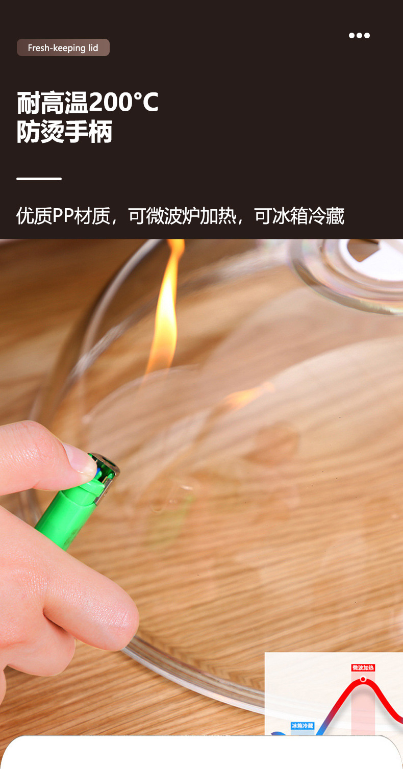 微波炉防溅盖耐高温防油罩热菜盖子神器防溅油加热饭菜加热罩批发详情4