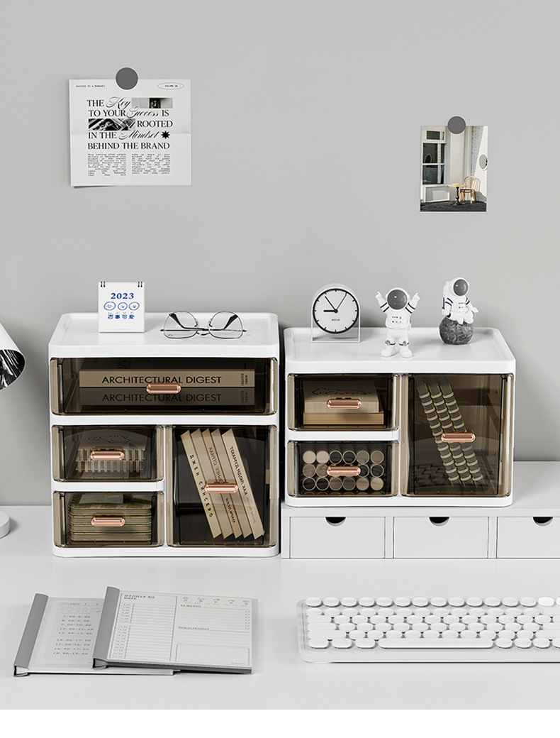 Storage box, desktop storage, drawer-type stationery, multi-layer storage rack, transparent large-capacity cosmetics, dressing table, and miscellaneous items pic 11