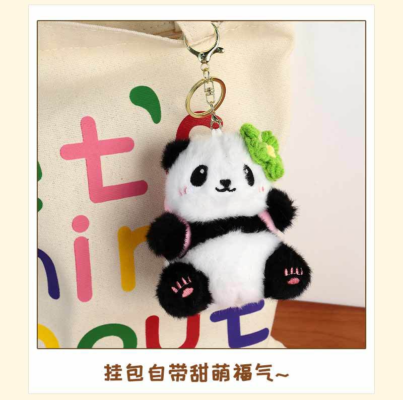Cute panda keychain pendant, small gift, schoolbag key chain pendant, high-end and practical small gifts pic 9