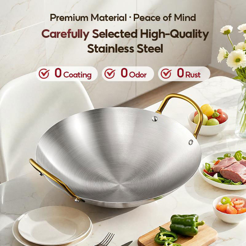 Cross-border thick stainless steel pot alcohol stove, commercial small hot pot, seafood dry pot, restaurant Golden ear, bar cauldrail pic 3