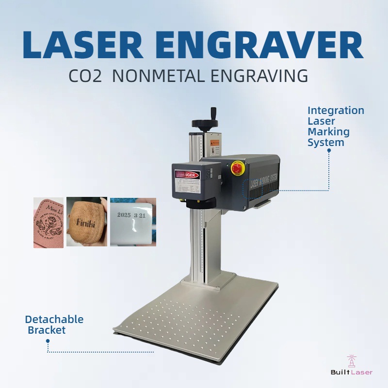 Portable CO2 laser engraving machine, bamboo, wood, plastic and rubber engraving machine, non-metallic marking pic 2