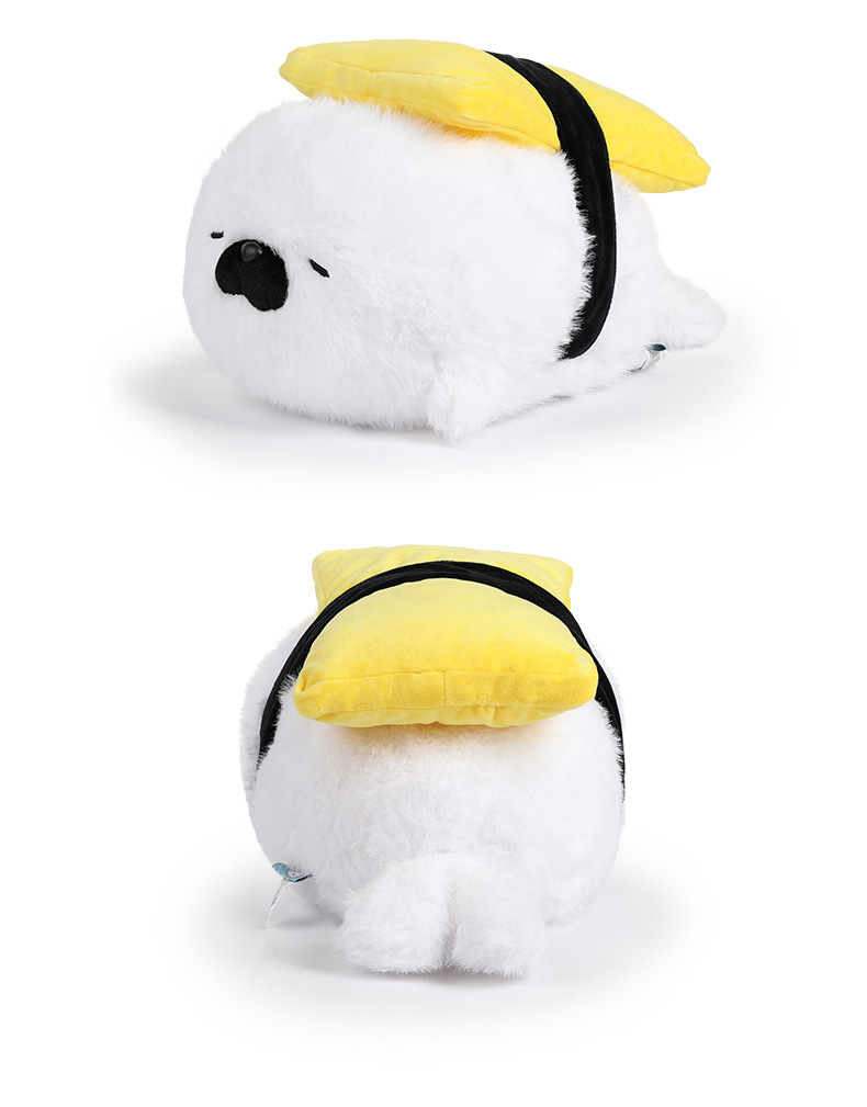 Wholesale of genuine cartoon sushi seals, sea otters, plush toys, cushions and sleeping dolls pic 9