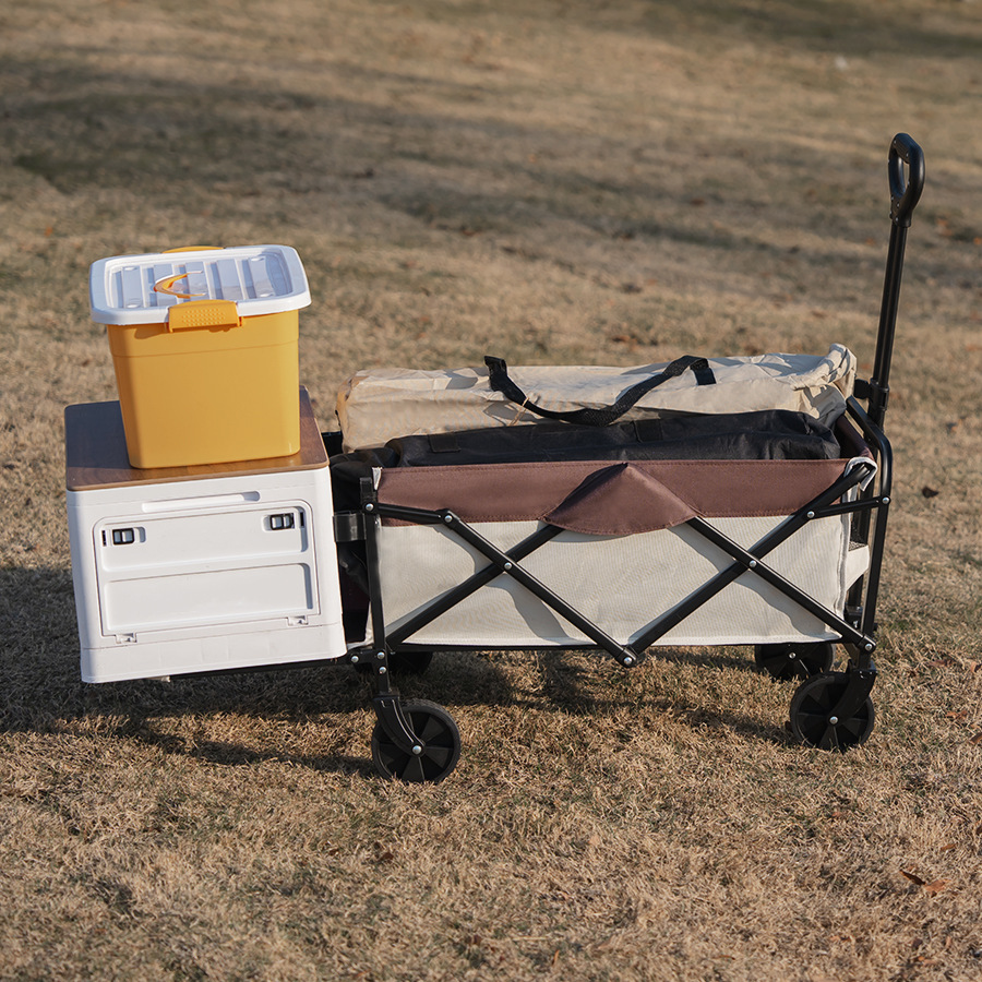 Jingyiqiang load-bearing camping vehicle, large outdoor trolley, folding hand-pushed campsite vehicle, portable picnic camping vehicle, cross-border pic 29