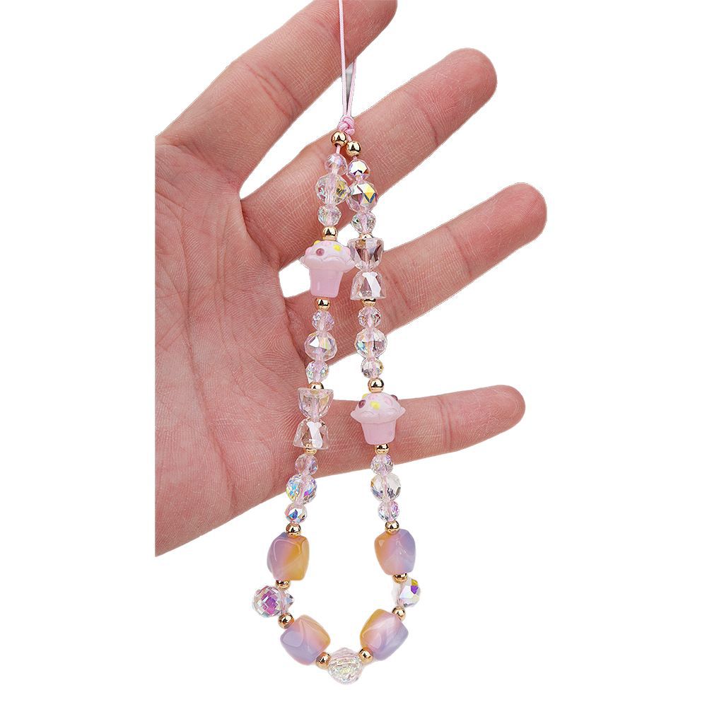 Summer cute and girlish desserts, colorful ice cream, heart-shaped bows, stars, mobile phone chains, card books, chain bags, pendants, accessories, scattered beads, and string beads pic 3