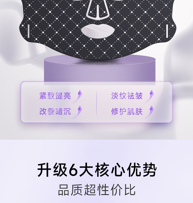 510k Rechargeable silicone mask Beauty Device, Photon Skin Rejuvenation Mask Device, home facial LED red, blue and infrared pic 8