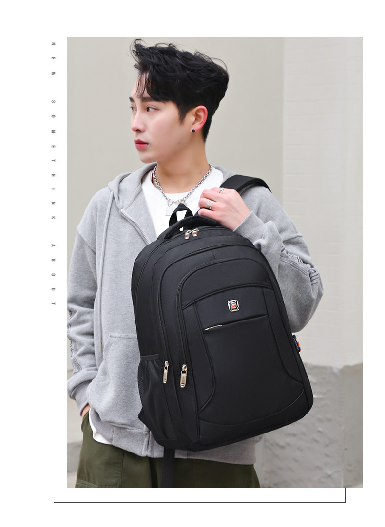 A versatile Oxford cloth student backpack for both men and women, a large-capacity business commuting computer bag for outdoor travel pic 40