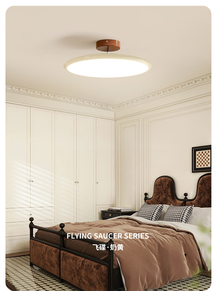 Francés cream wind dormitorio techo lámpara minimalista retro dormitorio principal lámpara principal premium sense habitación de niños lámpara de protección ocular de espectro completo pic 19