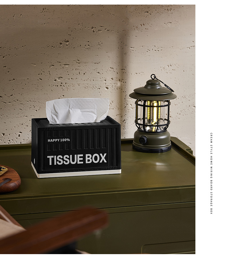 Industrial-style wall-mounted tissue box, household high-appearance-level tissue box, living room and bathroom storage box pic 8