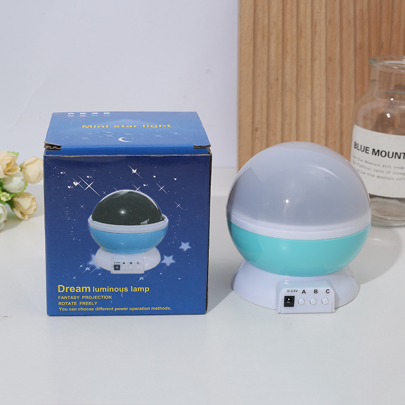 Mini starry sky projection lamp, projector, seven-color rotating night light, starry sky table lamp, foreign trade supply head factory pic 1