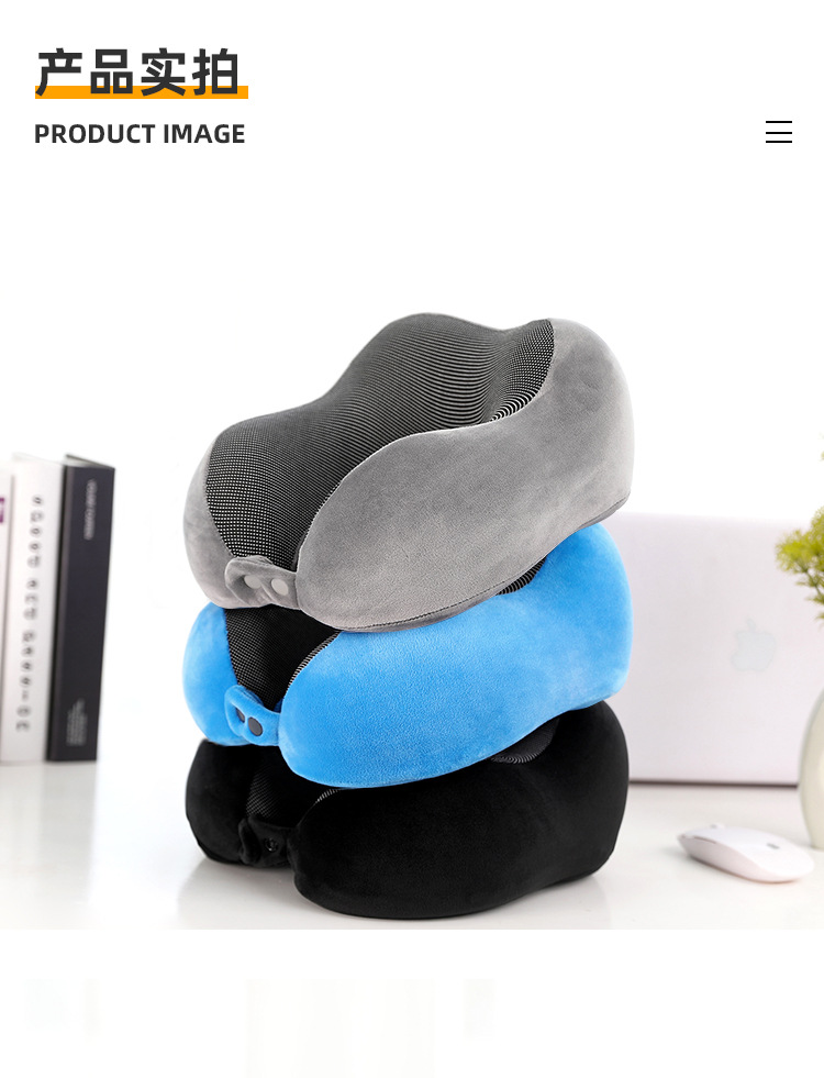 Summer bestselling travel airplane pillow, office prone sleeping space cotton U-shaped adult business neck pillow core pic 12