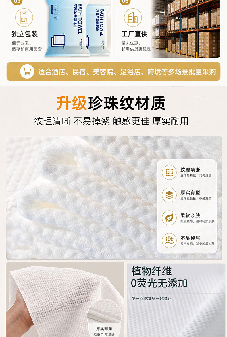Disposable towels, bath towels, business trip bath towel sets, individual packaging, beauty salon bath towels, hotel supplies wholesale pic 5