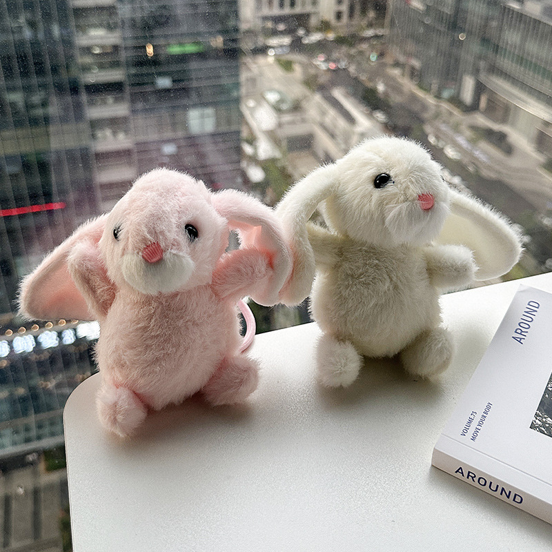 Sweet little rabbit dolls, comforting and accompanying long-haired, big-eared rabbit plush toys, keychains, bags, pendants, figurines, gifts pic 12