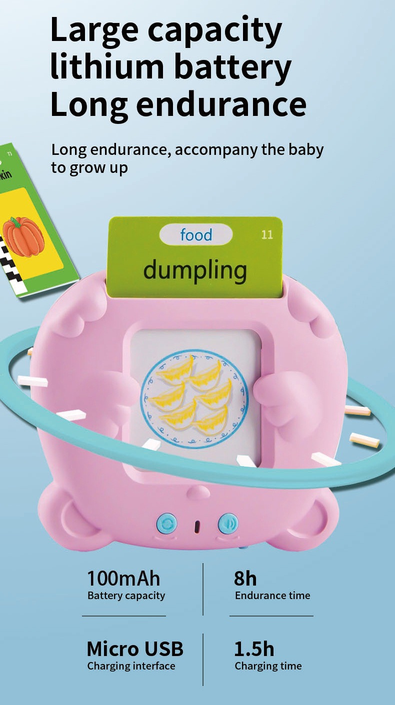 卡片机儿童早教益智插卡儿童0到8岁英文启蒙插卡机熊宝早教卡片机详情13