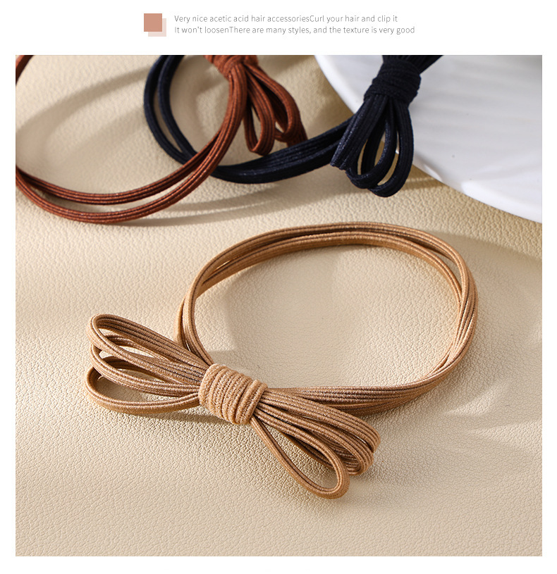 少女高马尾糖果色基础皮筋发圈头绳头饰韩版简约扎发弹力发绳套装详情5