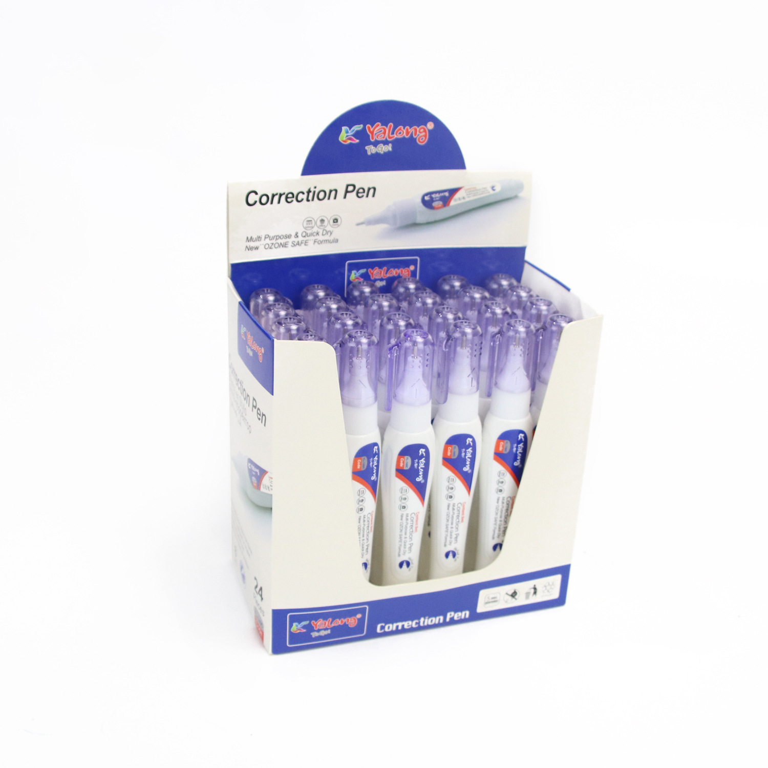 Yalong Cross-border Student New quick-drying smooth metal nib correction pen, non-toxic white student correction liquid pic 2