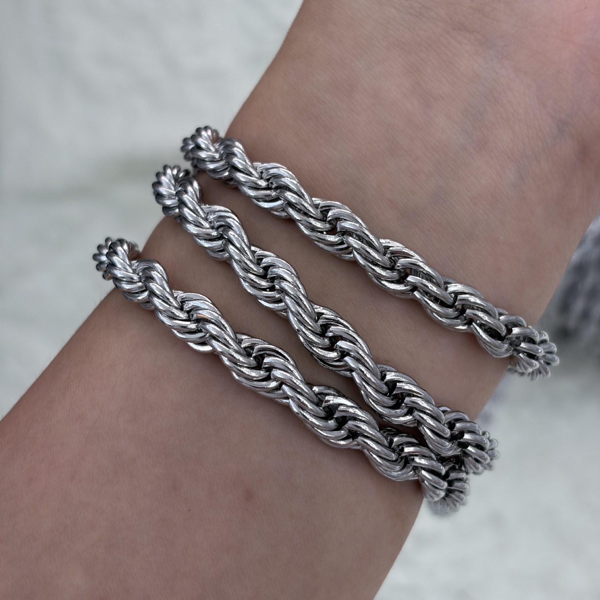Metal twist chains, stainless steel twisted ropes, twist chains, jewelry accessories, bracelets, necklaces, semi-finished chains, multiple specifications pic 7