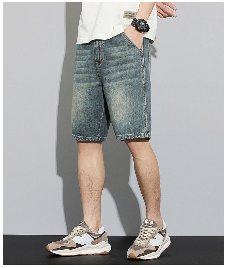 牛仔短裤男夏季潮牌短袖男装男士五分裤男生破洞衣服男款裤子详情14