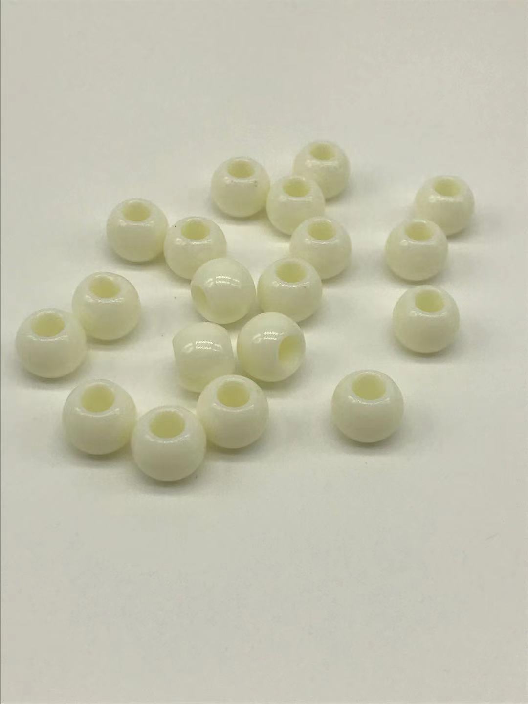 Large-hole round beads solid color spring color 10mm acrylic beads for children DIY handcrafted bead material, hole diameter 4.4mm pic 3