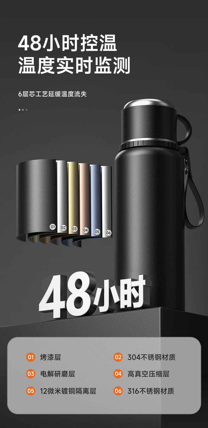 316不锈钢保温杯大容量智能水杯子茶水分离焖泡茶水壶刻logo详情16