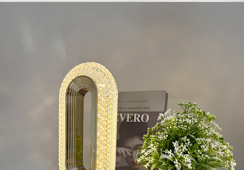 Crystal table lamp, electroplated process, track, European touch, bedroom, bedside, ambient night light, ambient light, bedroom pic 19