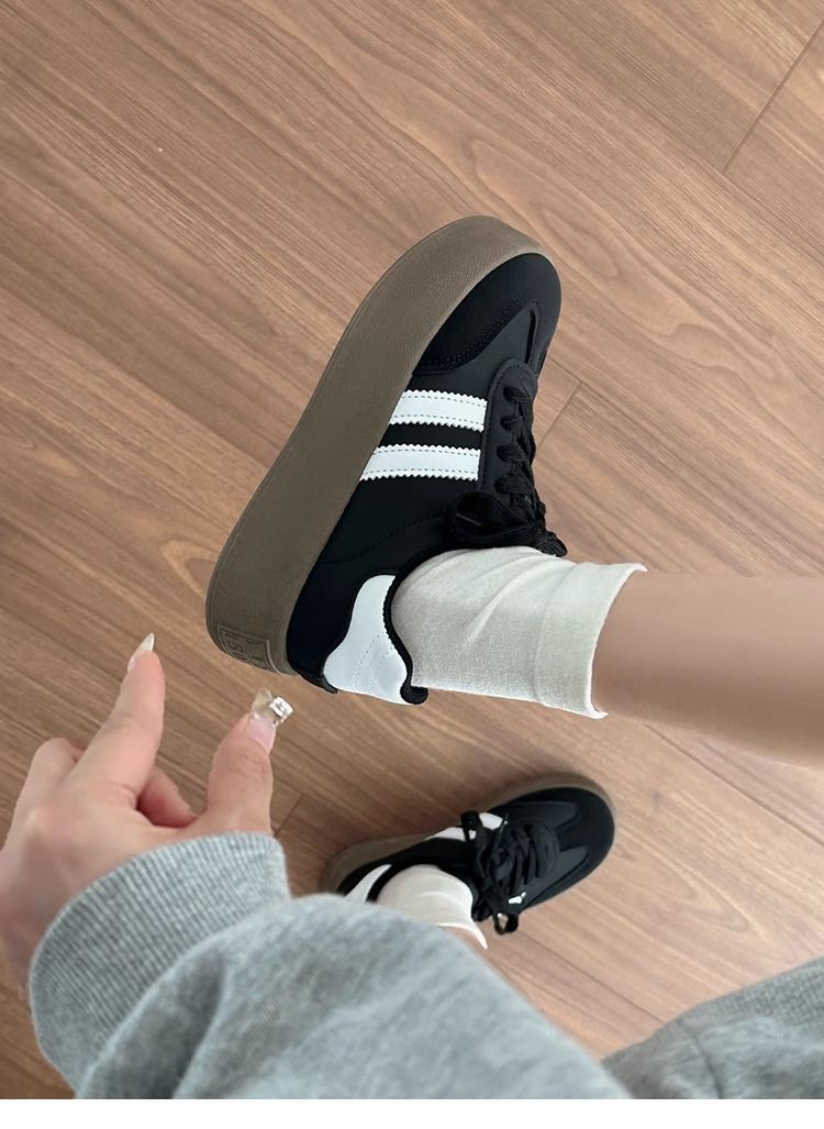 女鞋软底不累脚2025春秋新款时尚百搭小白鞋轻便厚底耐磨休闲鞋详情13