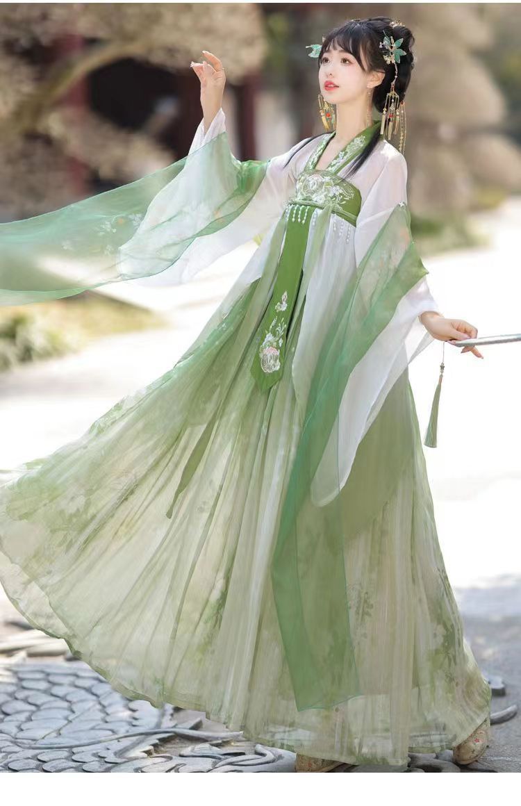 国潮-汉服成人女2024新款夏季荟萃改良齐胸襦裙薄款学生中国风仙气古装详情19