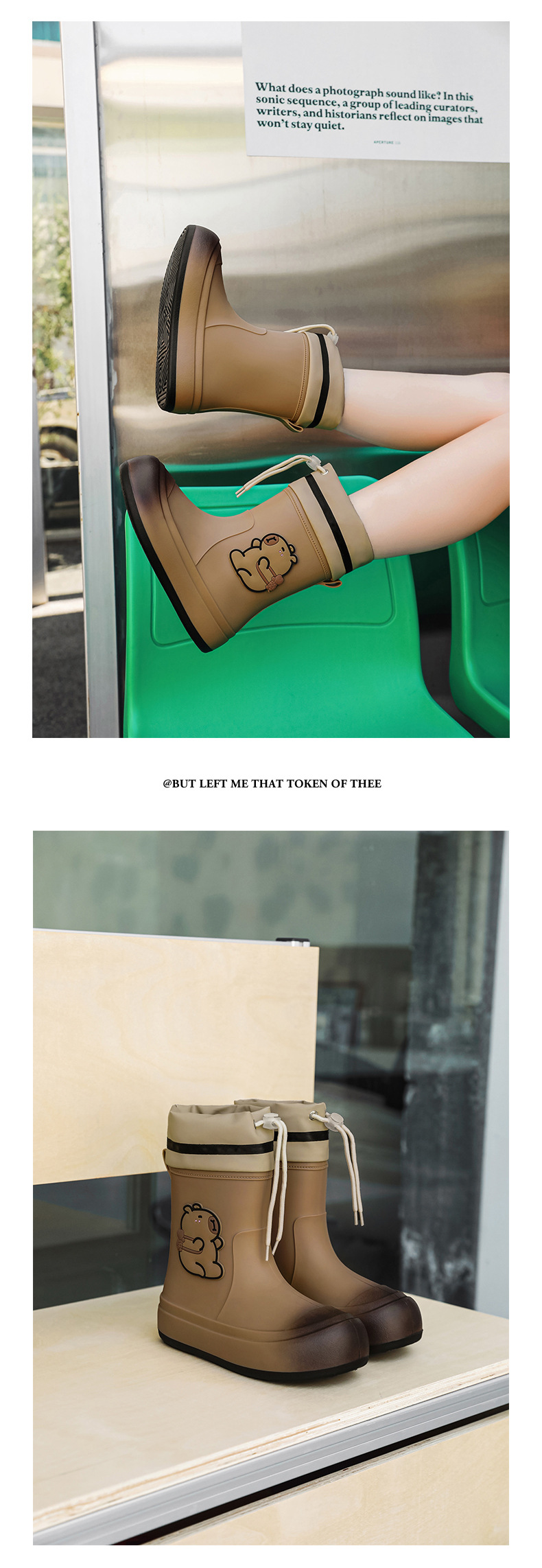 网红卡通时尚雨鞋女款外穿收口防水鞋防滑亲子雨靴女学生可爱胶鞋详情5