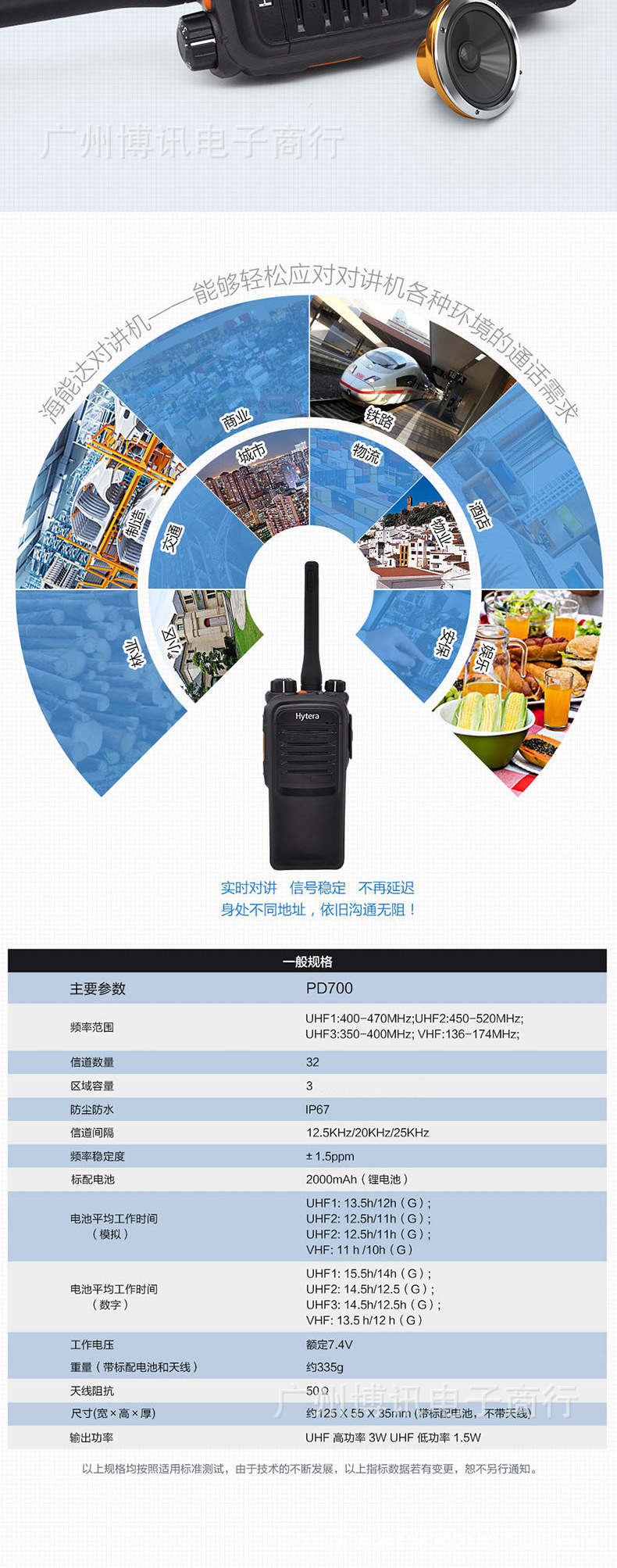 Hytera PD780 walkie-talkie, PD680, PD700, PD600 high-power walkie-talkie pic 12