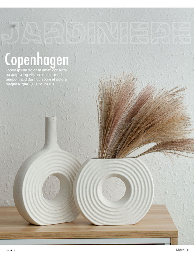 2026 New style flower arrangement, creative unglazed vase, hydroponic home decoration piece, ins style, high appearance level, flower vases, Nordic high-end ceramic pic 5