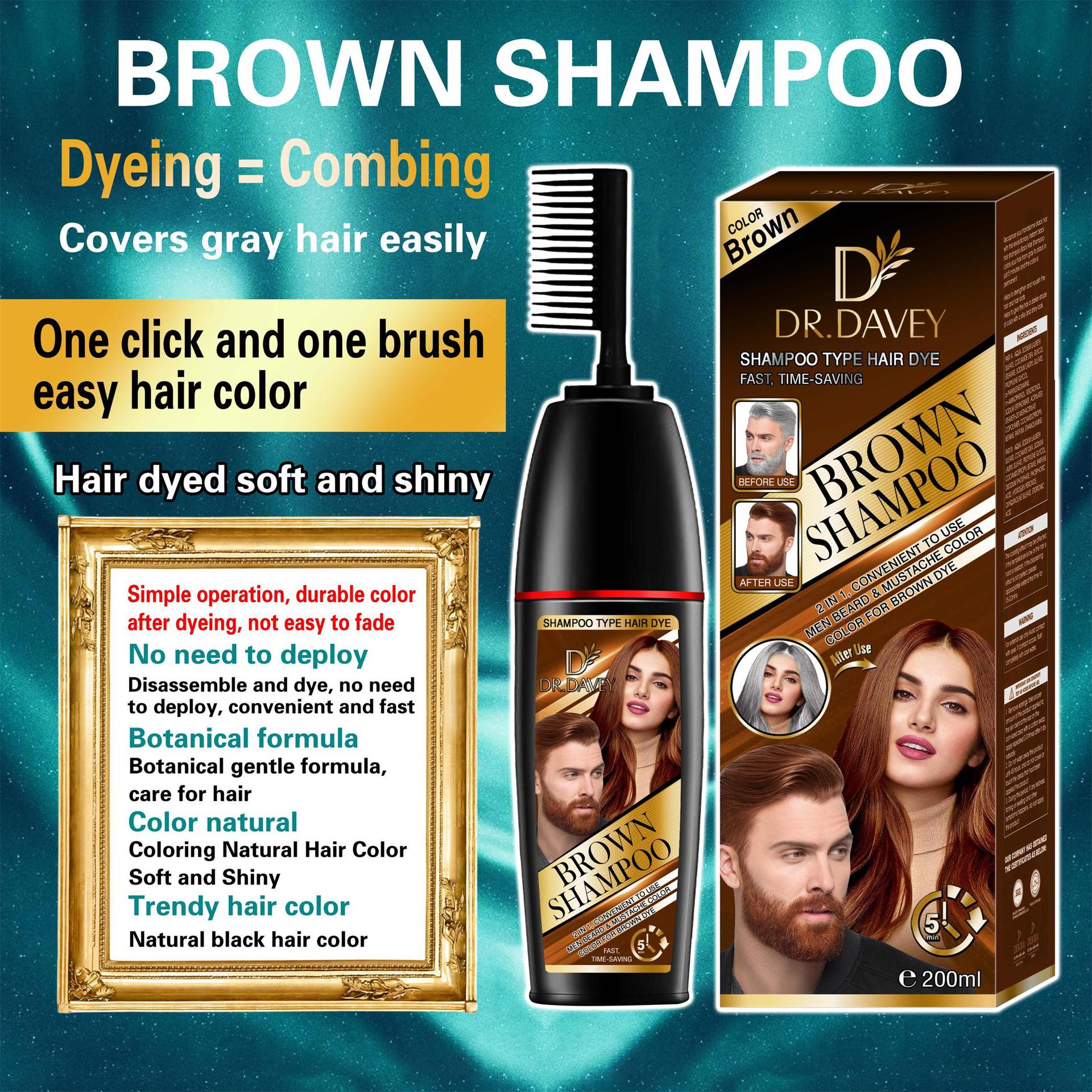 DR.DAVEY black/brown hair shampoo Black/Brown shampoo pic 6