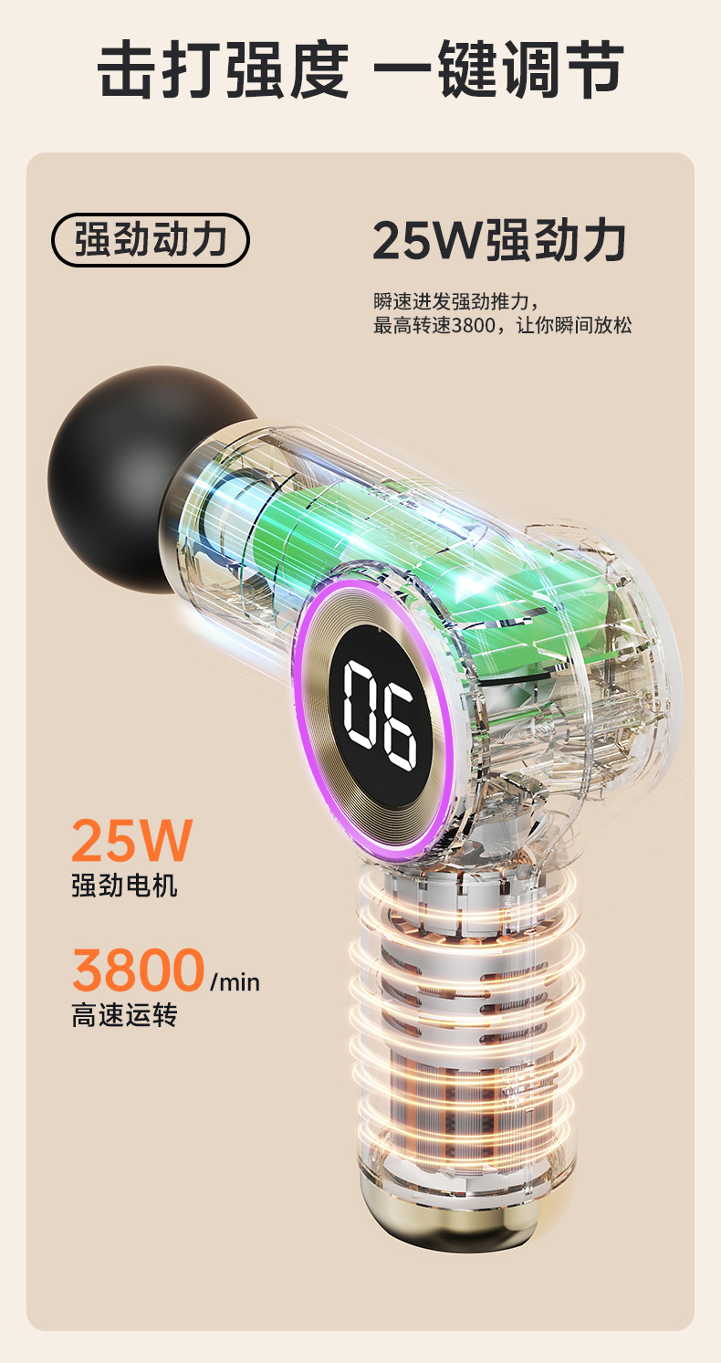 跨境迷你型筋膜枪专业级健身器材肌肉放松按摩器温州礼品筋膜枪详情34
