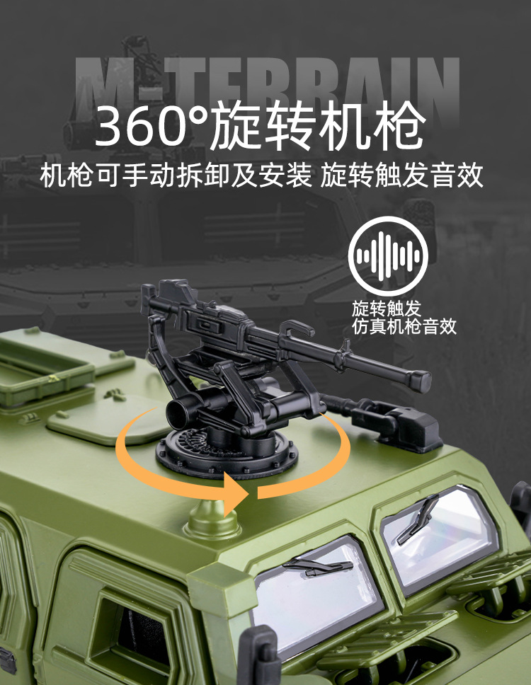 1:18东风猛士合金装甲车模型仿真军事越野车摆件儿童玩具汽车批发详情5