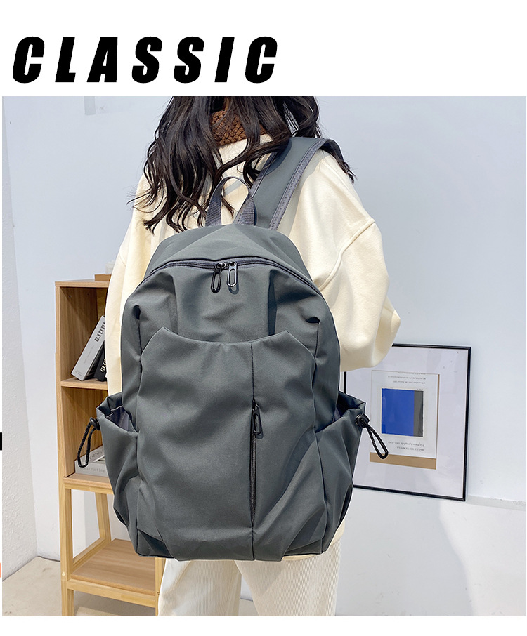 跨境新款双肩包大容量男女学生书包简约休闲短途出差商务电脑包详情34