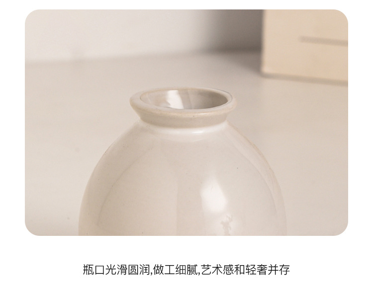ins风陶瓷小花瓶办公室桌面卧室客厅电视柜家居房间装饰仿真摆件详情13