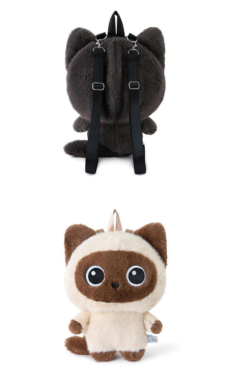 Wholesale of genuine and cute cartoon cat plush toys for daily commuting autumn and winter backpacks for girls pic 5