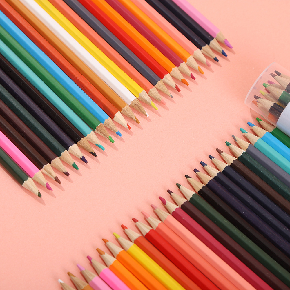 奔贝儿24色水溶性彩色学生专用铅笔绘画美术涂鸦彩色铅笔彩铅套装详情4