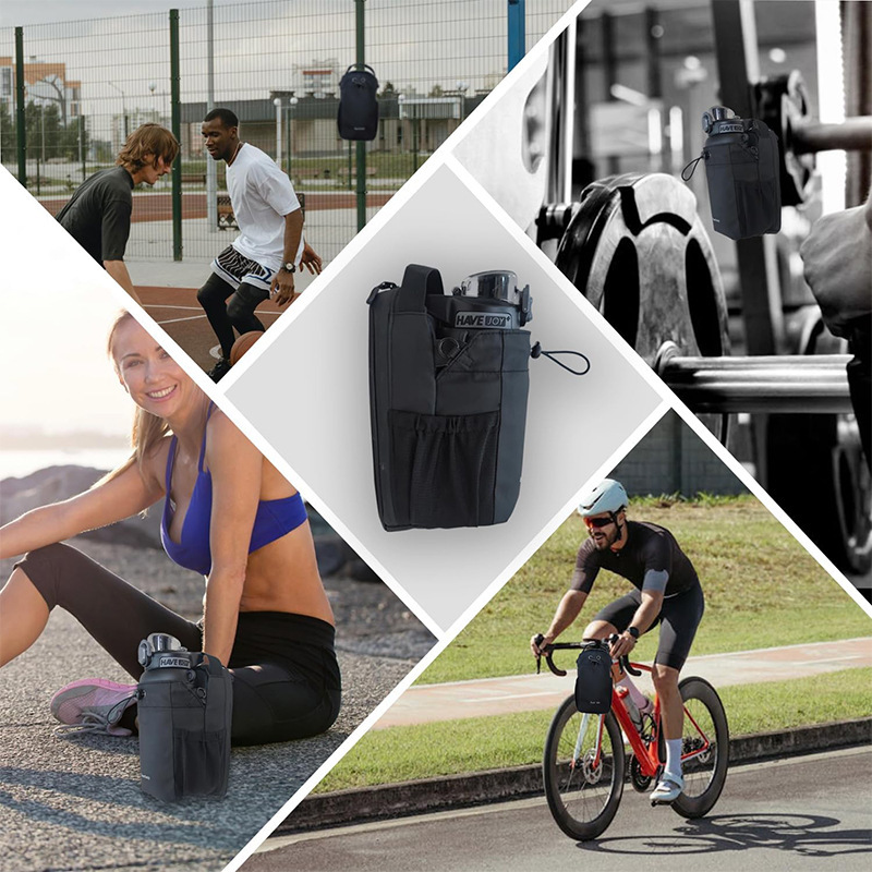 户外健身磁吸水壶包水杯斜挎包健身房手机钥匙收纳包源头工厂现货详情2