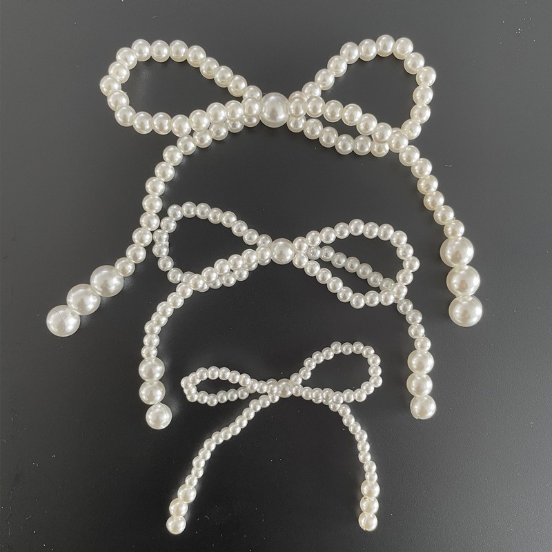 Factory direct sales of pearl bow strings for wedding dresses, clothing, bags, shoes, clothing, hats, headwear, accessories and accessories, bows pic 2