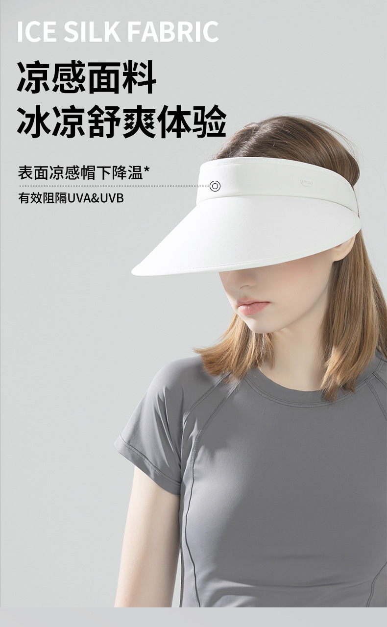 阔型发箍空顶帽情侣款防紫外线大檐防晒帽男女遮阳帽某蕉同款批发详情7