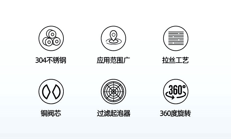 Kitchen single-cooling faucet, single-pipe cold water, 304 stainless steel sink, sink, ball bearing faucet, bathroom wholesale pic 4