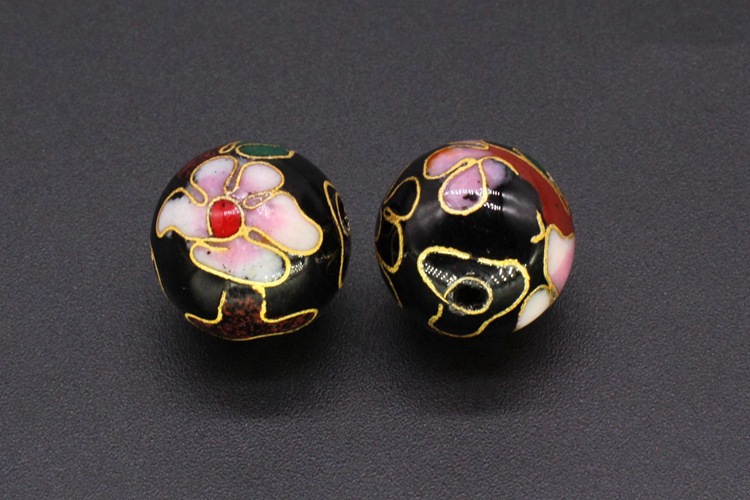 Traditional copper-based cloisonne enamel jewelry, prayer beads, chain accessories, Jingtai blue polished 12#, 14#, 16# round beads pic 20