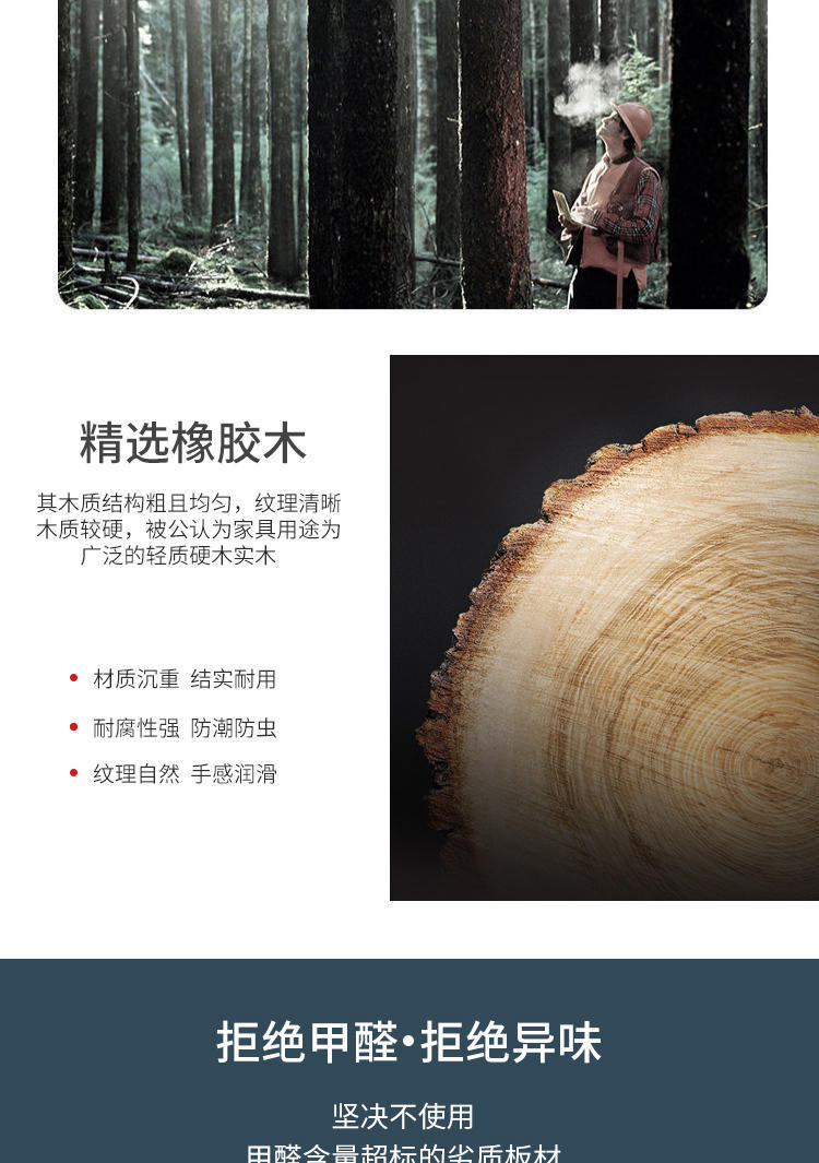 The Nordic apartment features a 1.8-meter solid wood bed with a night light, a modern and simple double bed, and a 1.5-meter soft-padded bed for hotels and guesthouses pic 11