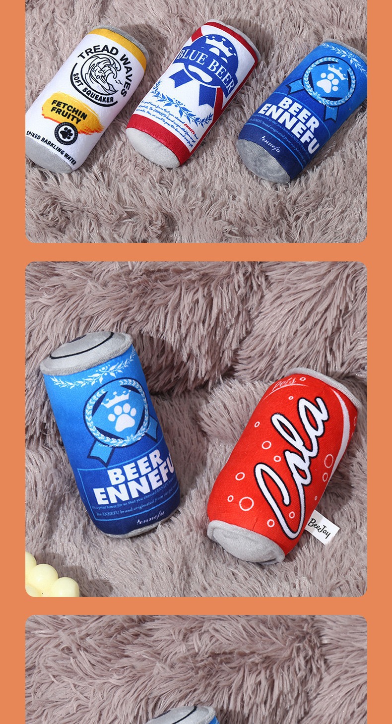 New dog toys for relieving boredom, self-entertainment, vocalizing, plush toys, easy-open cans, and durable teething pet supplies pic 7