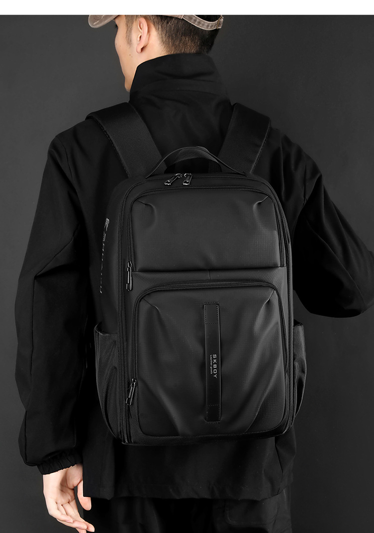 新款背包时尚双肩包商务通勤笔记本电脑包轻便休闲大容量17寸背包详情27