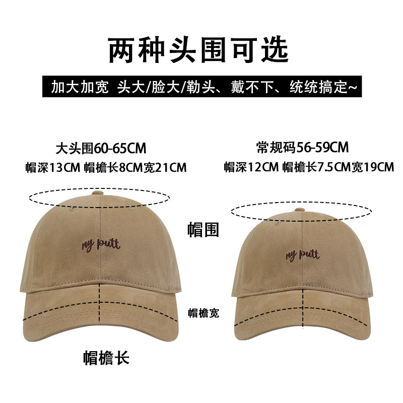 A large-headed baseball cap for women, enlarged and widened to make the face look better, a small sun protection hat for couples to go out with, a baseball cap for men pic 4