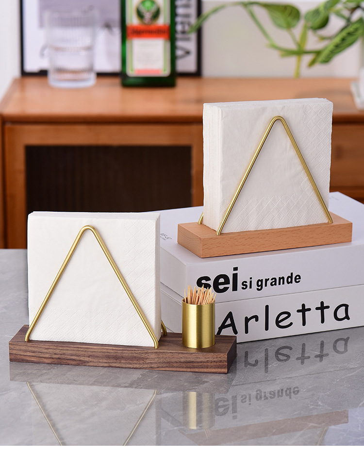 Solid wood creative vertical tissue holder, coffee shop, hotel, restaurant, milk tea shop, napkin holder, simple table tissue seat pic 20